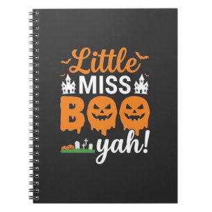 Halloween Little Miss Boo Yah Pumpkin Design_1 Notebook