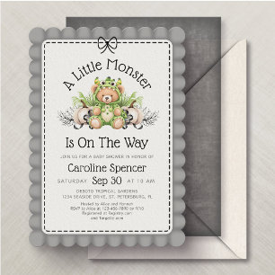 Halloween Little Monster Baby Shower Invitation