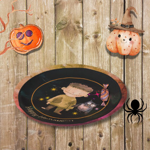 Halloween Little Monster Party Paper Plate