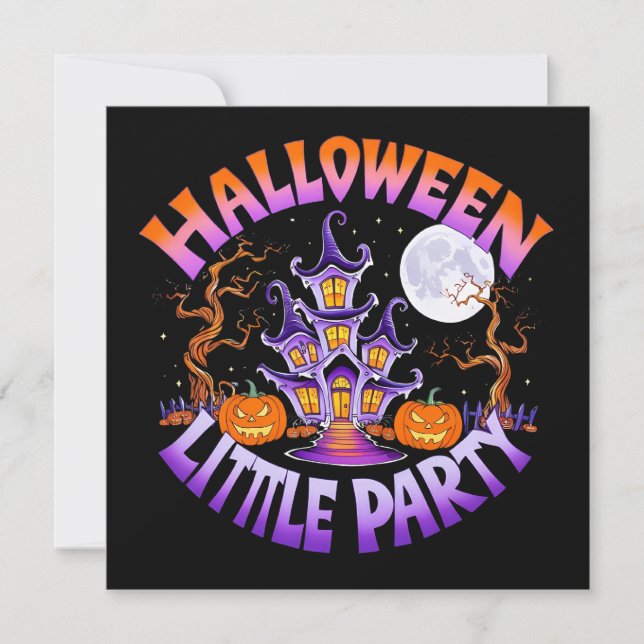 Halloween Little Party Holiday Card (Front)