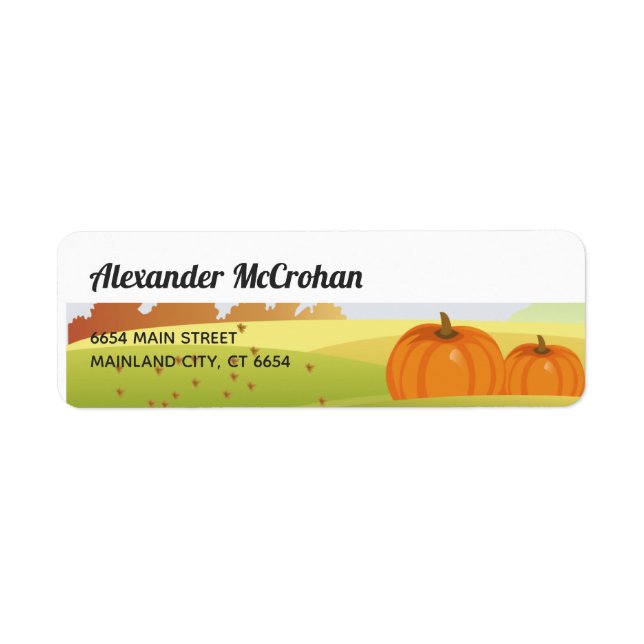Halloween Little Pumpkin Return Address Label (Front)