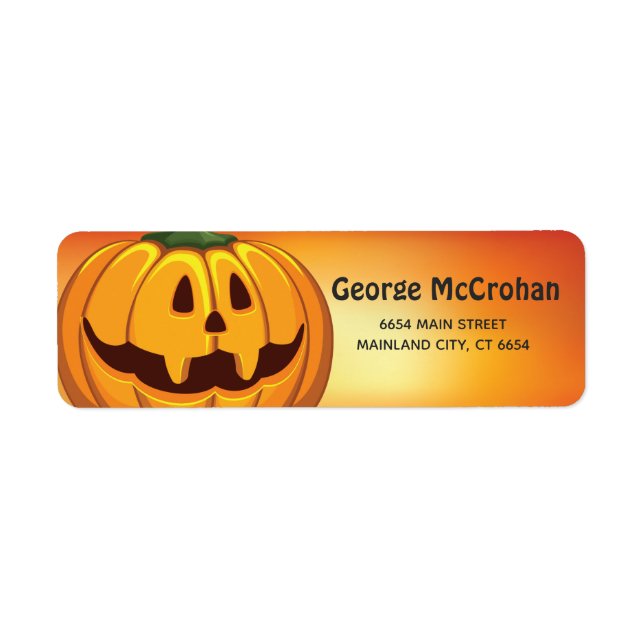 Halloween Little Pumpkin Return Address Label (Front)