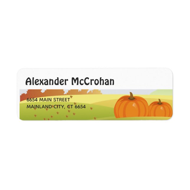 Halloween Little Pumpkin Return Address Label (Front)