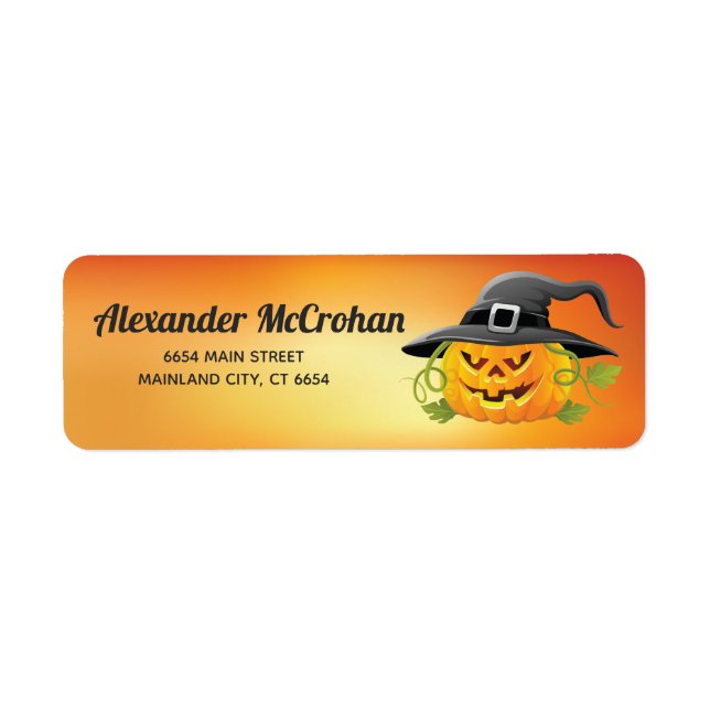 Halloween Little Pumpkin Return Address Label (Front)
