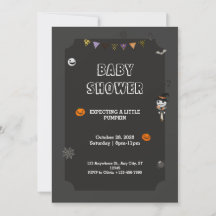 Halloween Little pumpkin Spooky Black Baby Shower