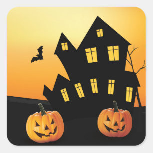 Halloween Little Pumpkin Square Sticker