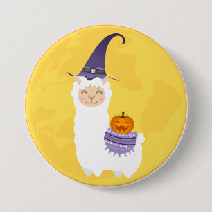 Halloween Llama 7.5 Cm Round Badge