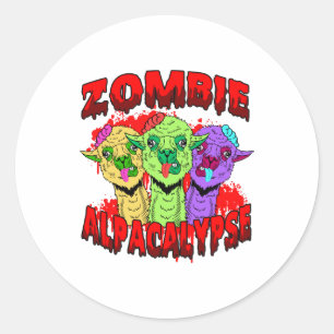 Halloween Llama Alpaca Funny Lama Glama Cool Gift  Classic Round Sticker