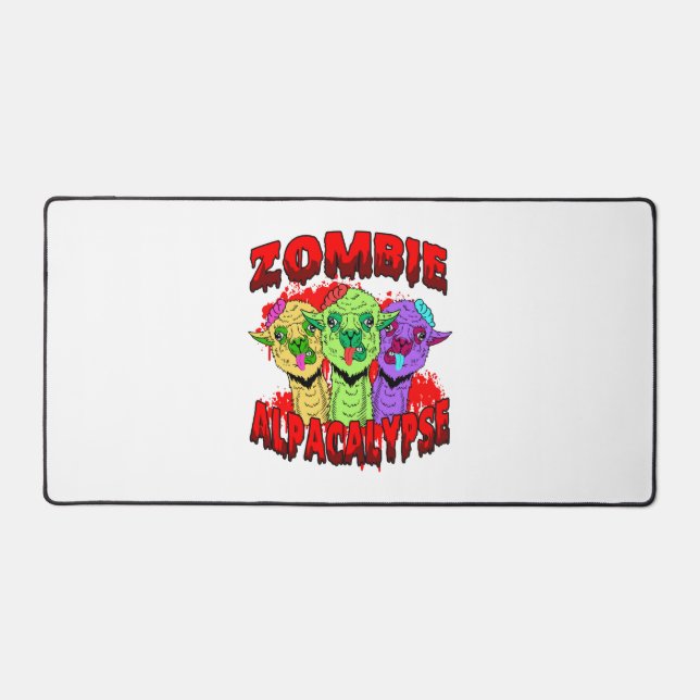 Halloween Llama Alpaca Funny Lama Glama Cool Gift Desk Mat (Front)
