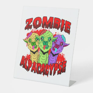 Halloween Llama Alpaca Funny Lama Glama Cool Gift Pedestal Sign
