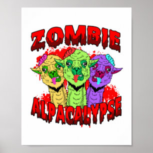 Halloween Llama Alpaca Funny Lama Glama Cool Gift Poster