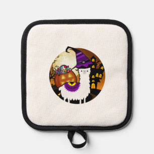 Halloween Llama Alpaca Funny Lama Glama Cool Gift Pot Holder