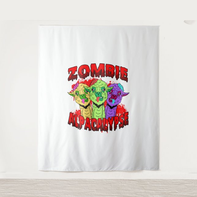 Halloween Llama Alpaca Funny Lama Glama Cool Gift Tapestry (Front)