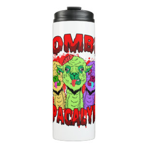 Halloween Llama Alpaca Funny Lama Glama Cool Gift Thermal Tumbler