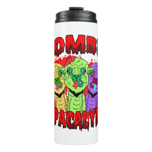 Halloween Llama Alpaca Funny Lama Glama Cool Gift Thermal Tumbler (Front)