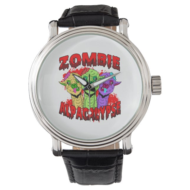 Halloween Llama Alpaca Funny Lama Glama Cool Gift  Watch (Front)