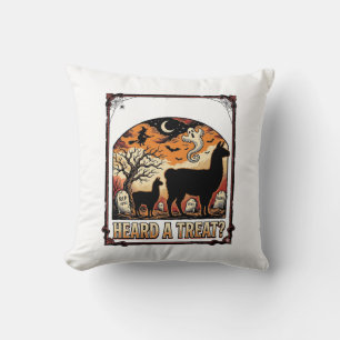 Halloween Llama Shirt Spooky Treat Graveyard Art_1 Cushion