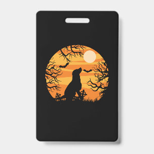Halloween Lonely Dog Birthday ID Badge