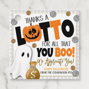 Halloween Lottery Gift Tags