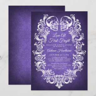 Halloween Love At First Fright Bridal Shower Invitation