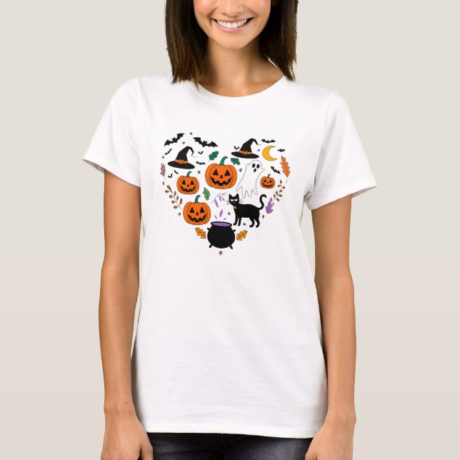 Halloween Love in Every Shape T-Shirt (Front)