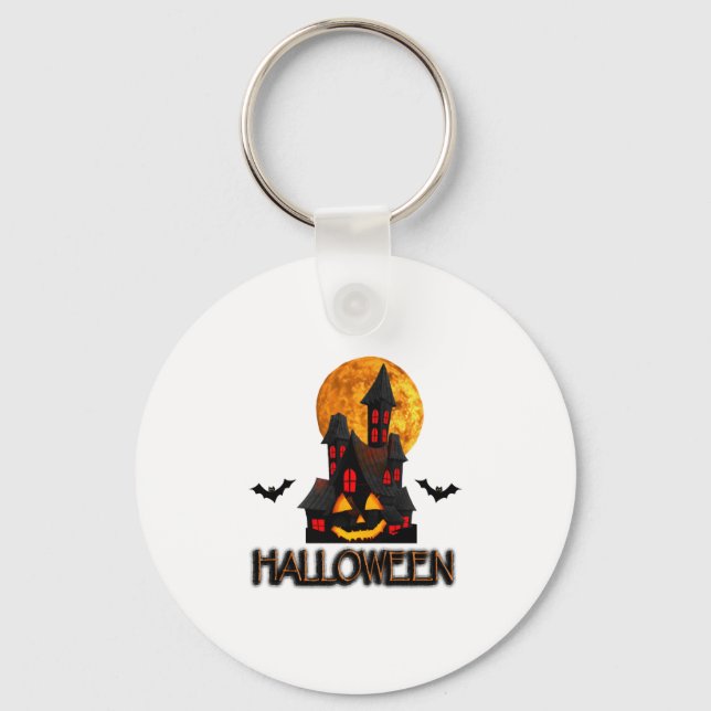 Halloween lover, funny halloween,Happy Halloween Key Ring (Front)