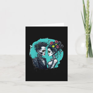 Halloween Lovers Frankenstein Skeleton Card