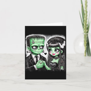 Halloween Lovers Frankenstein Skeleton for Men Card
