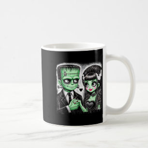Halloween Lovers Frankenstein Skeleton for Men Coffee Mug
