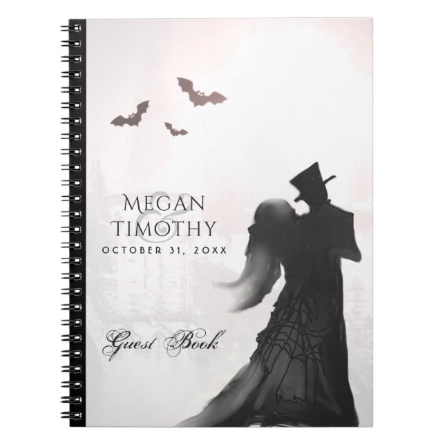 Halloween Lovers Silhouette Matching Guest Book (Front)