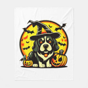 Halloween Lowchen dog Fleece Blanket