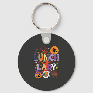 Halloween Lunch Lady Witch Kitchen Vector Key Ring