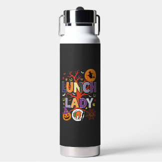 Halloween Lunch Lady Witch Kitchen Vector Water Bottle