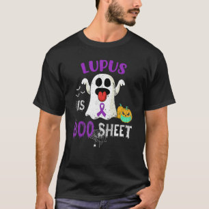 Halloween Lupus Is Boo Sheet Purple Boos Ghost T-Shirt