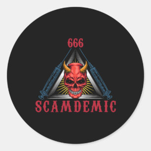 Halloween Mad Scientist Evil Genius Classic Round Sticker