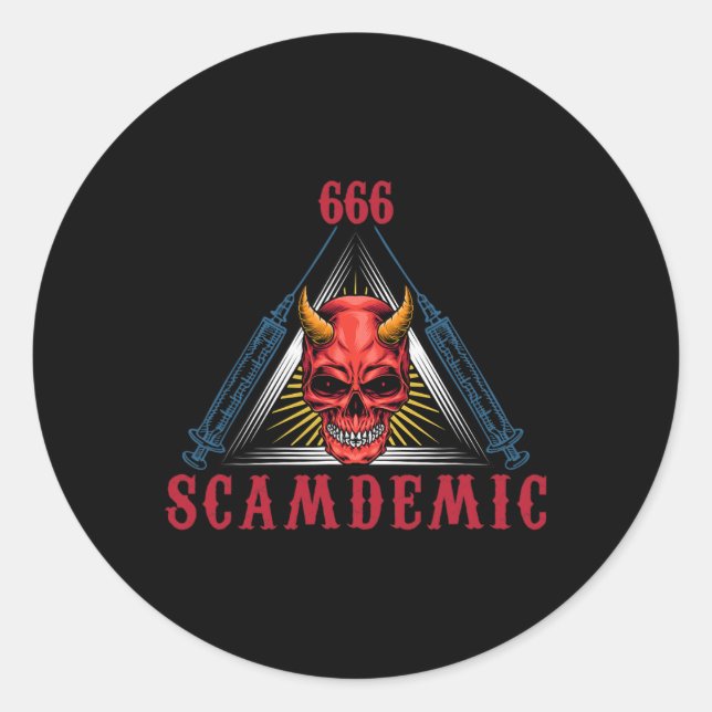 Halloween Mad Scientist Evil Genius  Classic Round Sticker (Front)