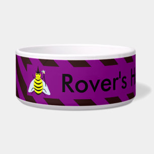 Halloween Magic Bee Wizard Purple and Black Stripe