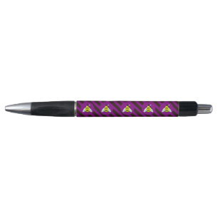 Halloween Magic Bee Wizard Purple and Black Stripe