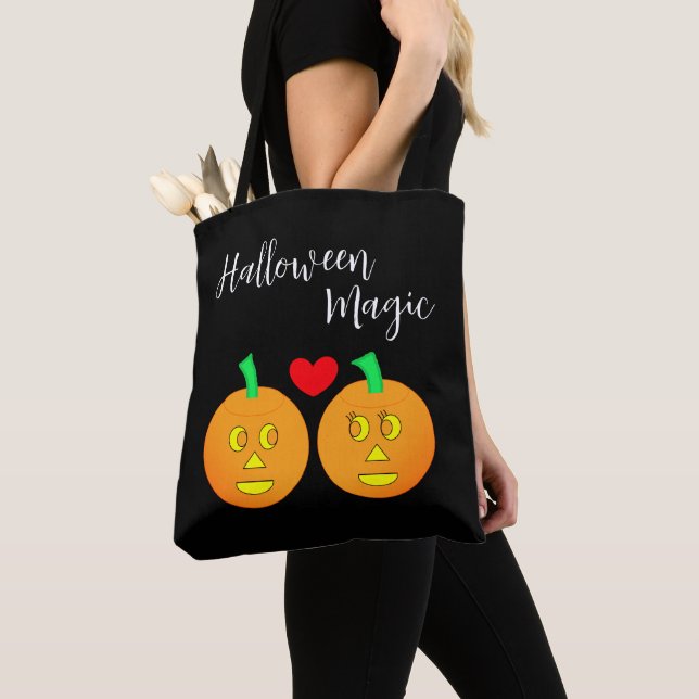 Halloween Magic: Black Tote Bag (Close Up)