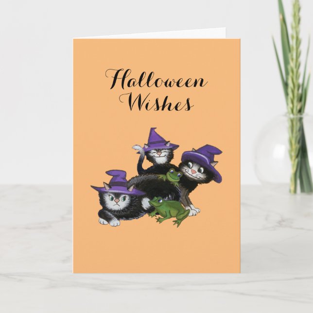 Halloween Magic Cats Card (Front)