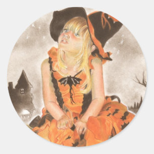 Halloween Magic Classic Round Sticker