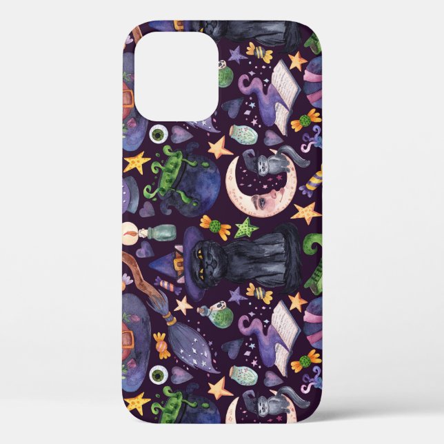 Halloween magic: dark hand-drawn pattern. Case-Mate iPhone case (Back)