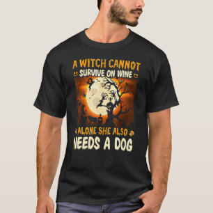 Halloween Magic Magick Witch Dog Costume T-Shirt