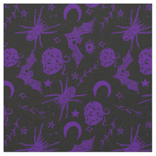 Halloween Magic Purple Fabric