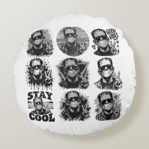 Halloween Magic, Spooky Nights & Autumn Delights Round Cushion
