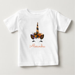 Halloween Magical Unicorn Glitter and Sparkle Baby T-Shirt