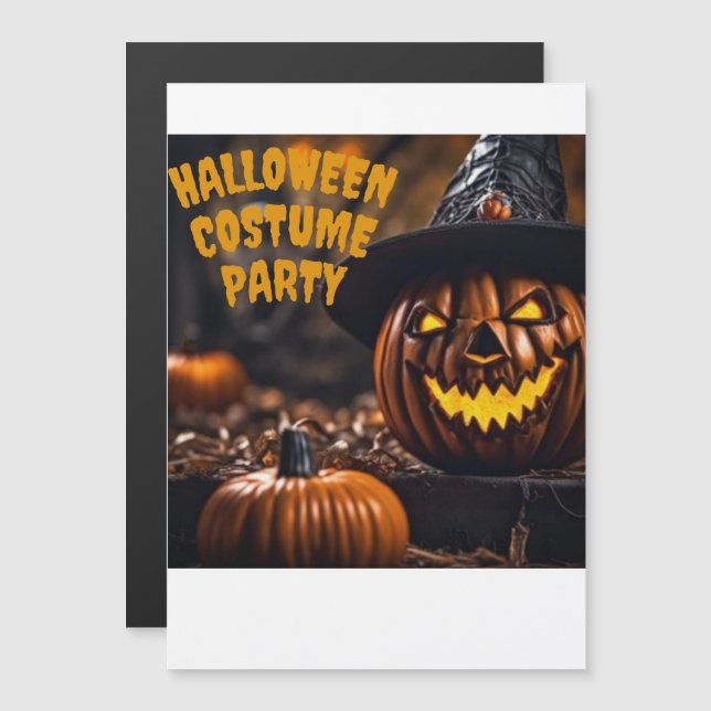 Halloween  magnetic invitation (Front/Back)