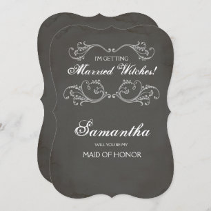 Halloween Maid of Honour Proposal Invite ~ Funny