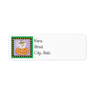 Halloween Maltese Label Return Address Label
