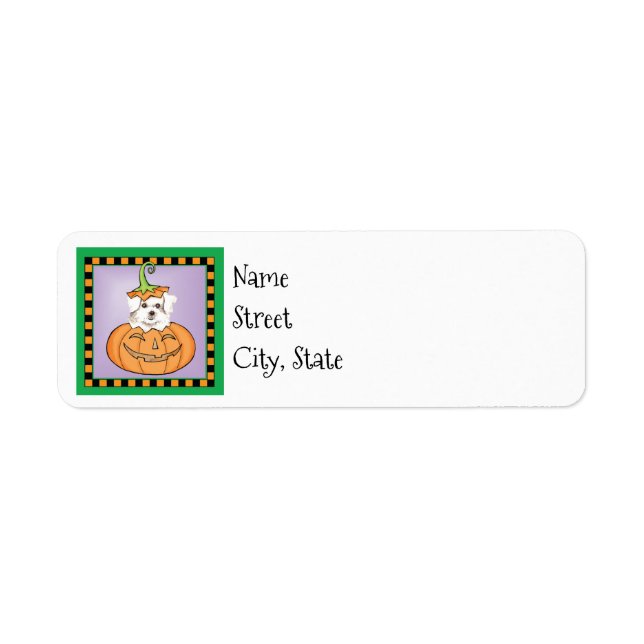 Halloween Maltese Label Return Address Label (Front)
